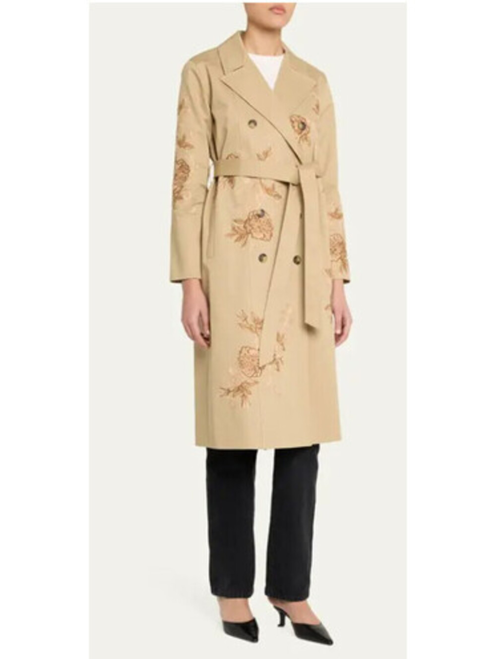 L'Agence Venus Belted Trench Coat with  embroidered size 4 NWT $950msrp - Picture 3 of 3